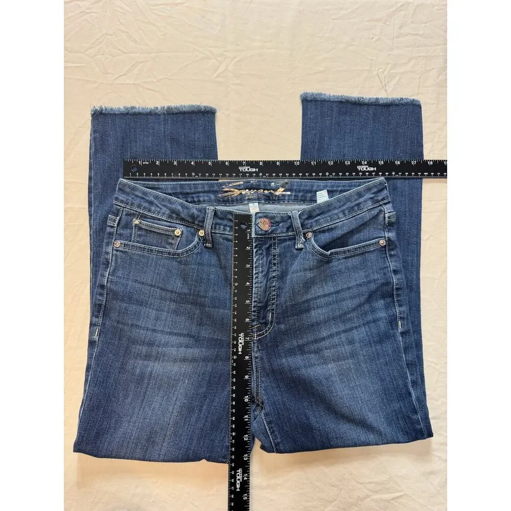 Seven7 Women’s Bootcut Jeans Blue Wash Size 8 - Picture 3 of 5